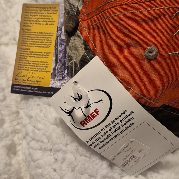Rocky Mountain Elk Foundation Rust Orange RealTree Velcroback Hat - New - Picture 4 of 10